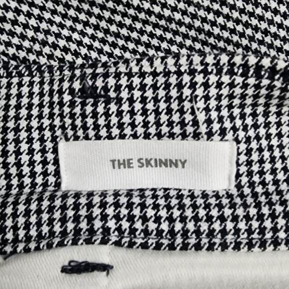 Ann Taylor Loft Pants Womens Size 12 Black White Houndstooth with Pockets Skinny - Picture 5 of 7